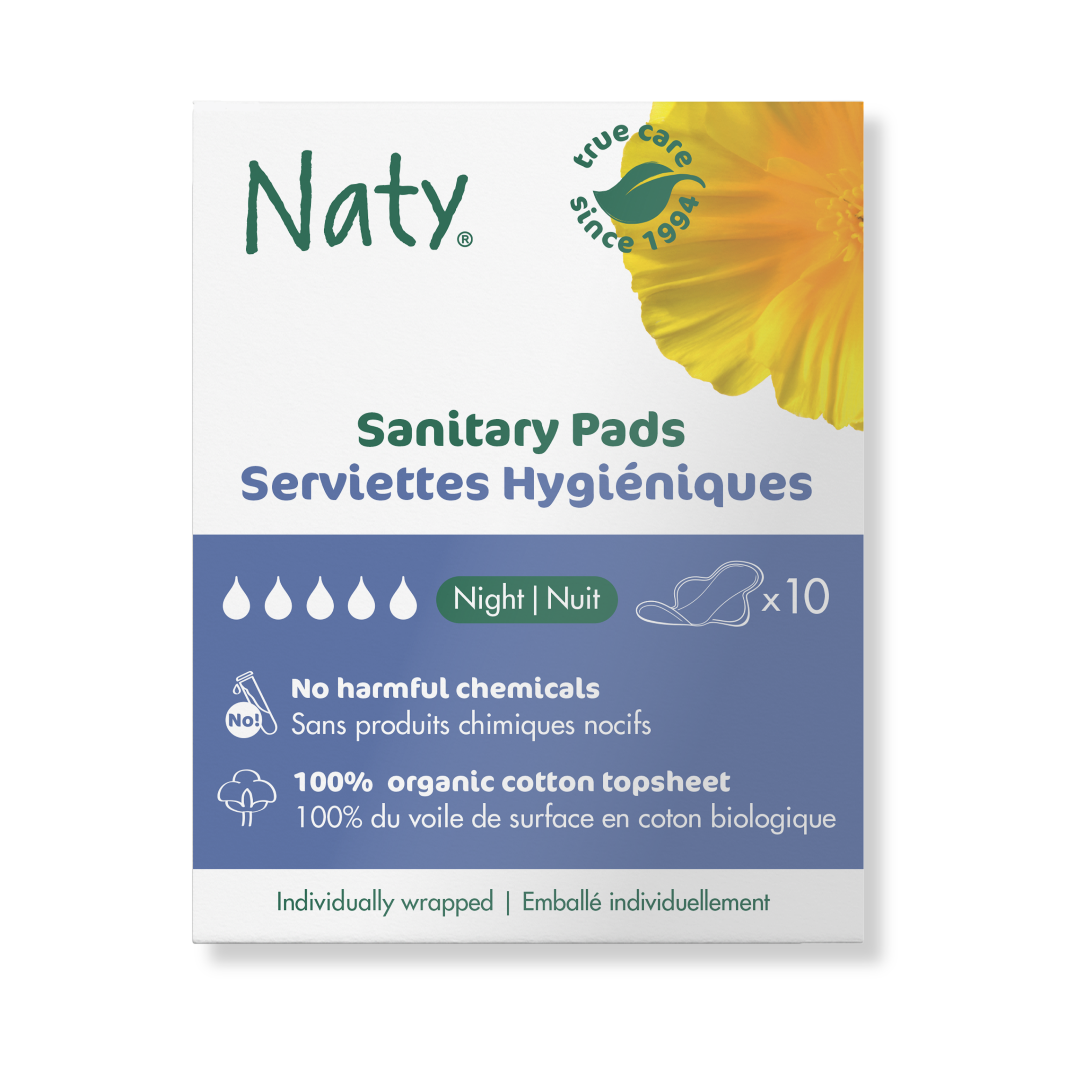 Sanitary Pads (Night), , grid, Eco by Naty